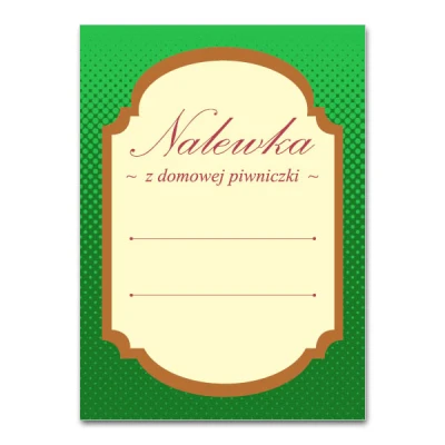 KPL. 16 ETYKIET SAMOPRZYLEPNYCH 65X90MM *NALEWKA - ZIELONA*