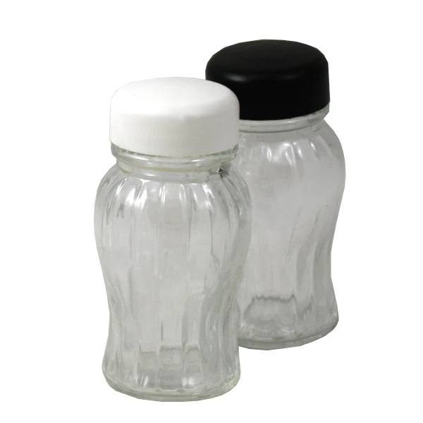 KULIG-KPL. 2 PRZYPRAWNIKÓW/SŁOIKÓW BIAŁA+CZARNA NAKRĘTKA 20007