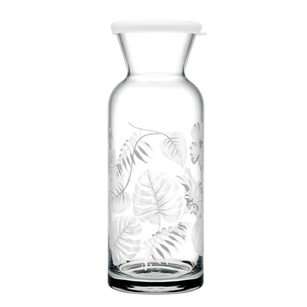 43824 KARAFKA DO WODY 1,26L BIAŁA LIŚCIE 64520