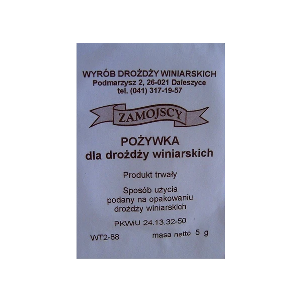 ZAMOJSCY-POŻYWKA DO DROŻDŻY A'10