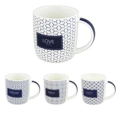 CH-KUBEK PORCELANOWY *HAPPY SMILE LOVE* 365ML 8913