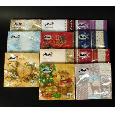 PM-SERWETKI *GWIAZDKA* 33X33 SLGW/SDGW