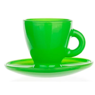 GLA-KPL. FILIŻANKA+SPODEK 85ML ZIELONA