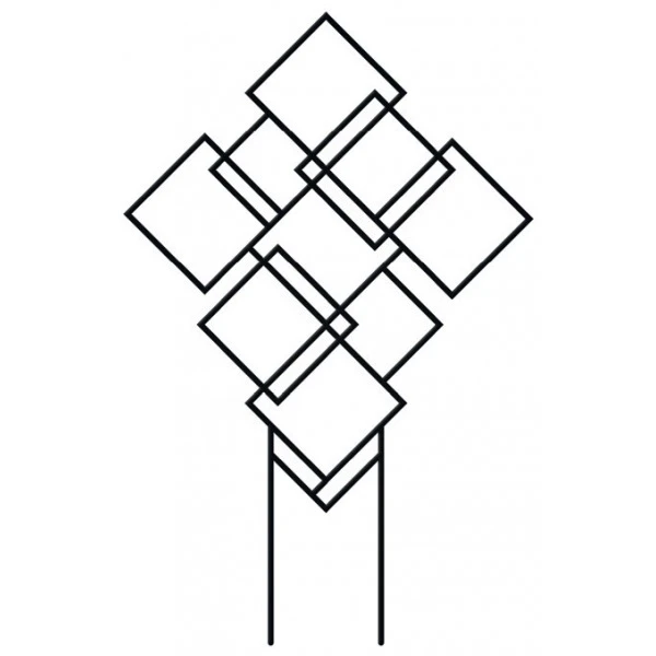 PODPÓRKA DO ROŚLIN KWADRATY CZARNY