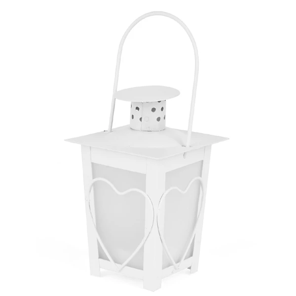 TAD-LAMPION KWADRATOWY BIAŁY 7,5X7,5X17CM