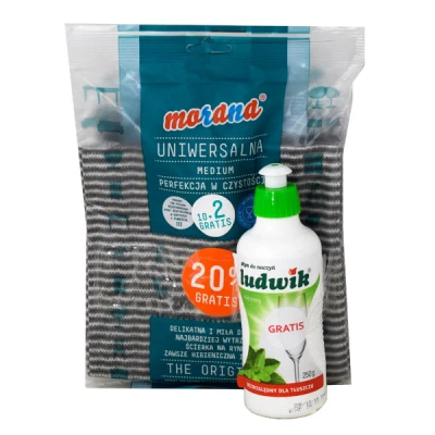 IKA-ŚCIERKA MORANA UNIWERSALNA MEDIUM 2X(10+2) + GRATIS M003G+L