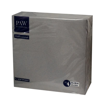PAW-SERWETKI 38X38 SOFTPOINT UNICOLOR GREY PUND000053