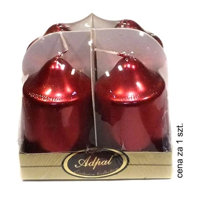 ADPAL-ŚWIECA ADWENTOWA 80/50 METALIK CZERWONA