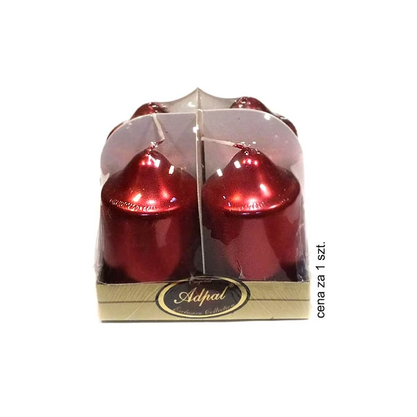 ADPAL-ŚWIECA ADWENTOWA 80/50 METALIK CZERWONA