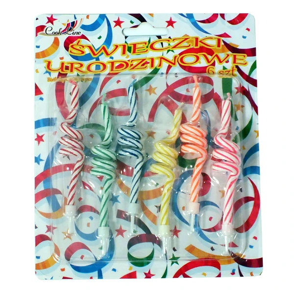 CH-ŚWIECZKI URODZINOWE 6SZT KRĘCONE