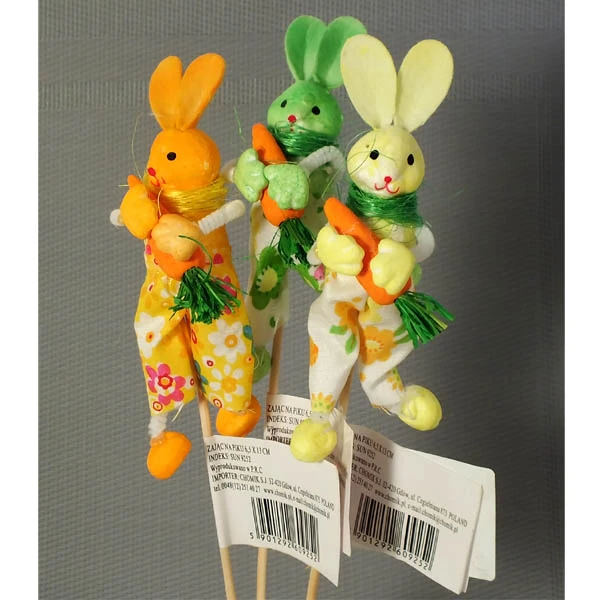 CH-ZAJĄC NA PATYKU 1 SZTUKA  6,5X13CM 9252 /12/