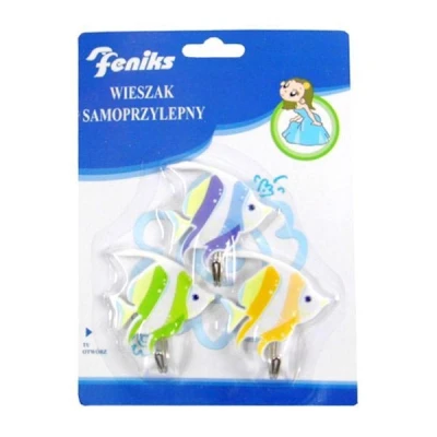 FENIKS-WIESZAK SAMOPRZYLEPNY *RYBKI* 3SZT