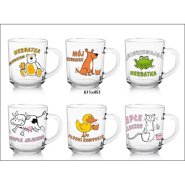 GLA-KUBEK 250ML SZYMUSIOWE ZWIERZAKI