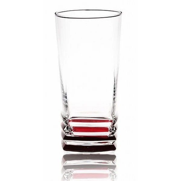 GLASMARK-SZKLANKA 300ML MALOWANY SPÓD CZERWONY