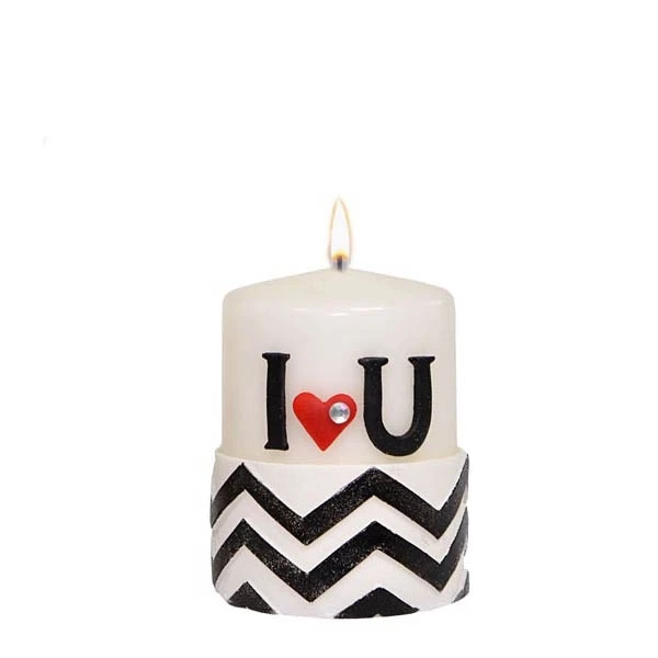 AD-ŚWIECA PIEŃKOWA 100/70 *TI AMO* MATOWA BIAŁA