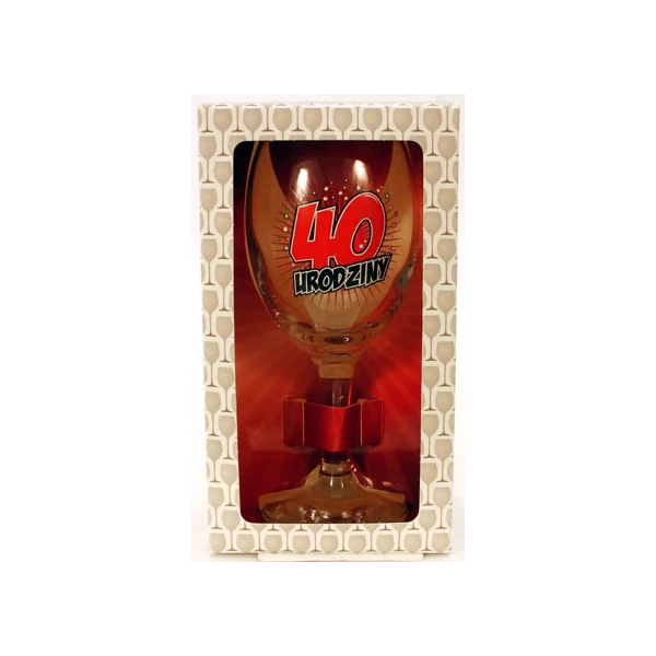 BG-KIELISZEK DO WINA *40 URODZINY* 220ML
