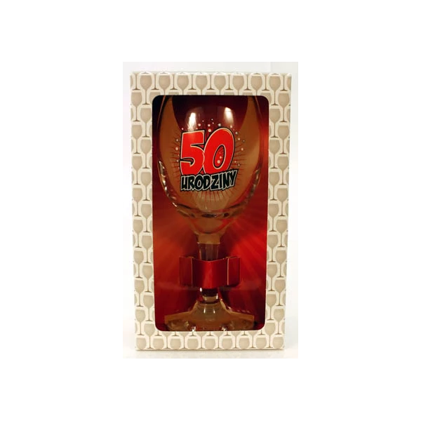 BG-KIELISZEK DO WINA *50 URODZINY* 220ML