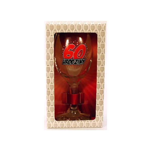 BG-KIELISZEK DO WINA *60 URODZINY* 220ML