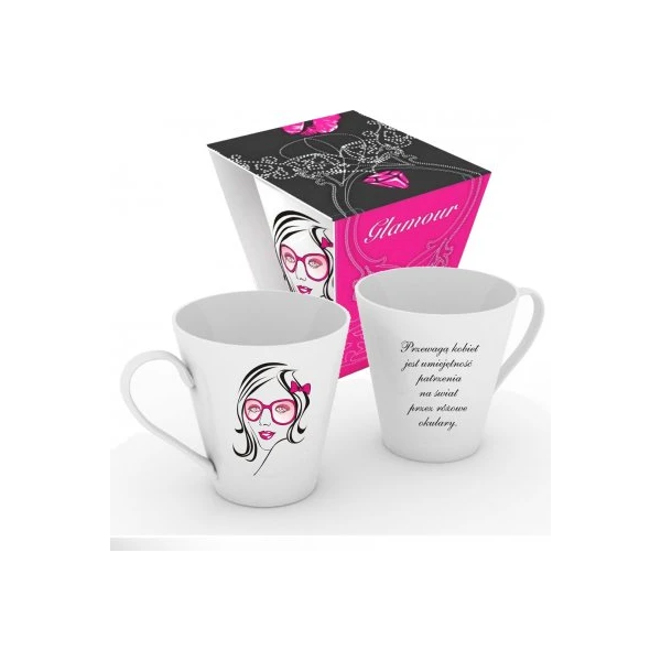 BG-KUBEK GLAMOUR *RÓŻOWE OKULARY*