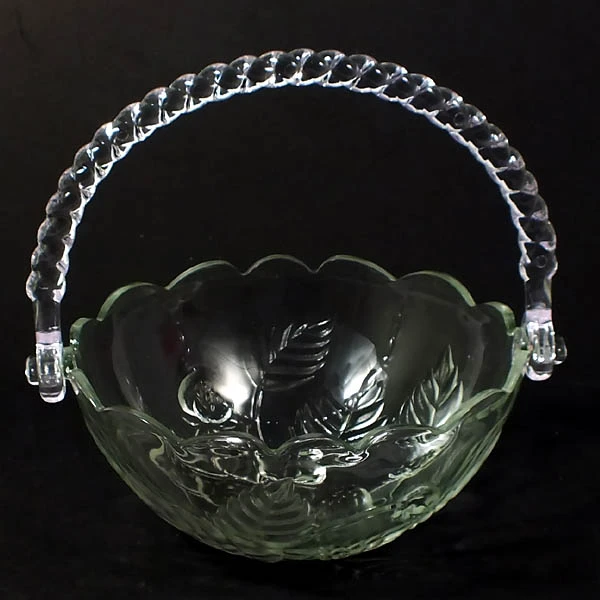 CH-KOSZYK SZKLANY Z RĄCZKĄ 15,5CM *STRAWBERRY* 1675