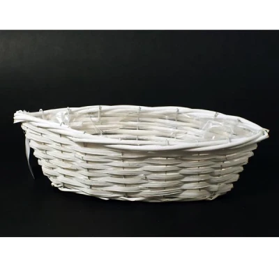 DM-KOSZYK *ŁÓDKA* WIKLINOWY BIAŁY 15186/1 MAŁA