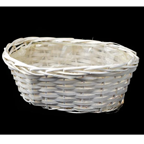 DM-KOSZYK WIKLINOWY OWAL BIAŁY 16935