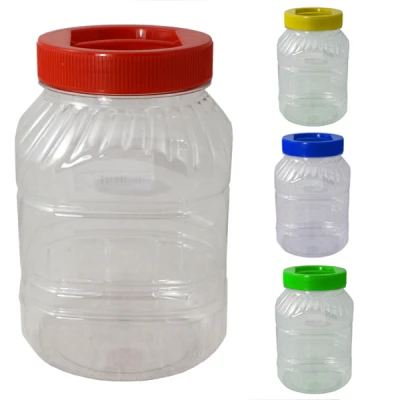 DOMOS-SŁOIK PLASTIKOWY Z WIECZKIEM 4L KWADRAT *CARO*