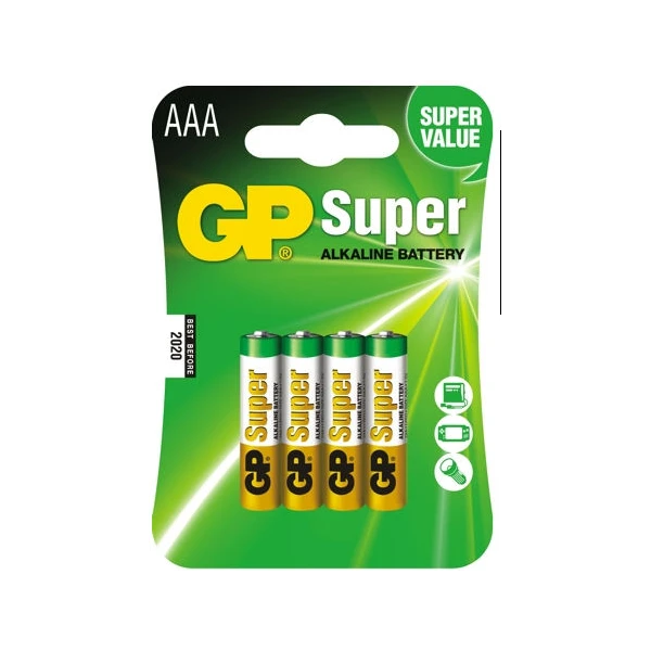 GP-KPL 4 BATERII SUPER ALKALINE LR03  AAA 1,5V 24A-UE4
