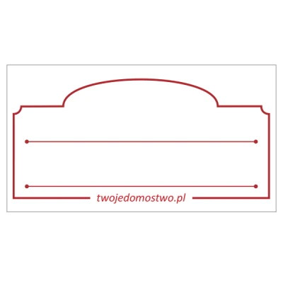 KPL. 36 ETYKIET SAMOPRZYLEPNYCH 50X25MM *PUSTA BIAŁA - CZERWONA RAMKA*
