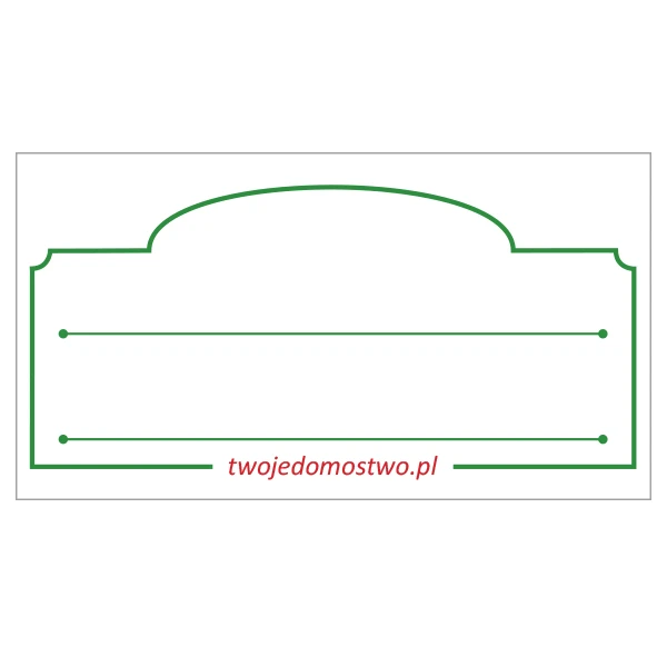 KPL. 36 ETYKIET SAMOPRZYLEPNYCH 50X25MM *PUSTA BIAŁA - ZIELONA RAMKA*