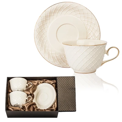 VER-KPL. FILIŻANEK+SPODEK 2+2  *AMBER*