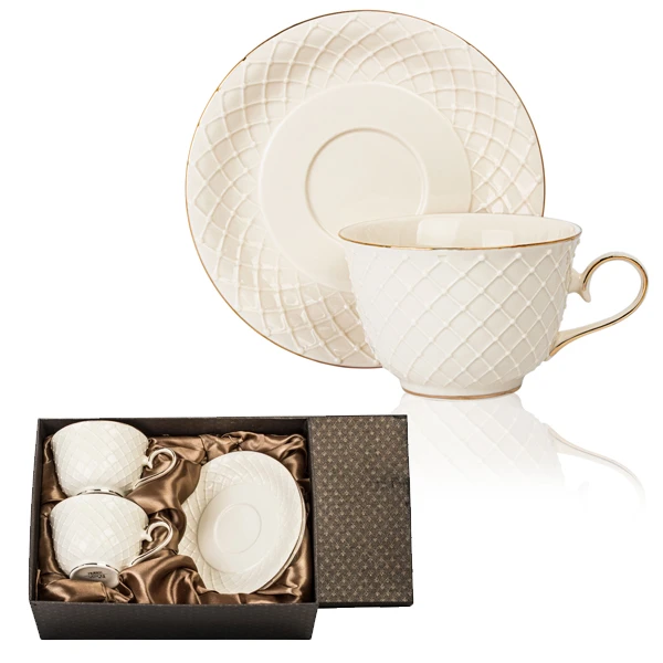 VER-KPL. FILIŻANEK+SPODEK 2+2  *AMBER*