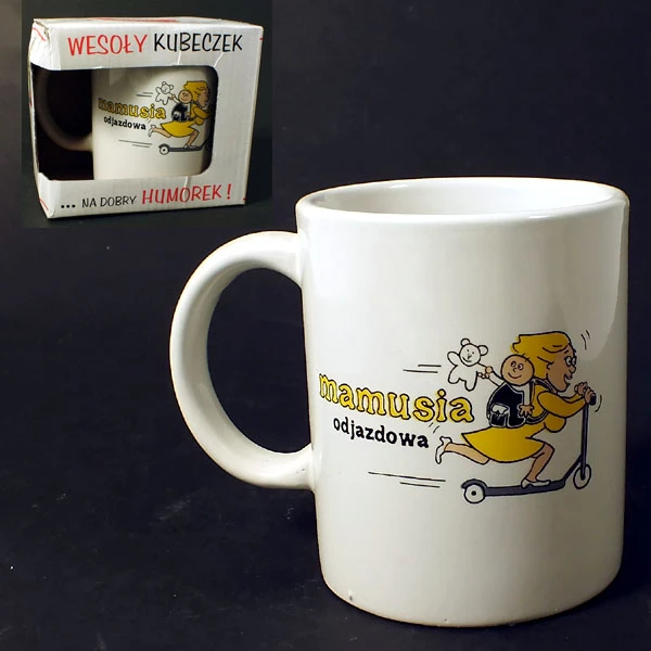MMG-KUBEK CERAMICZNY *ODJAZDOWA MAMUSIA*