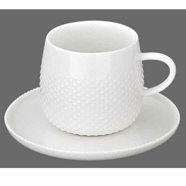 MONDEX-KPL. FILIŻANKA+SPODEK 120ML *KROPLE DESZCZU* LH3398-1/HTD4426