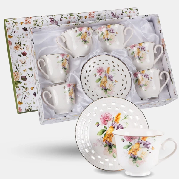 VER-KPL. FILIŻANEK+SPODEK 6+6  *ARIA*