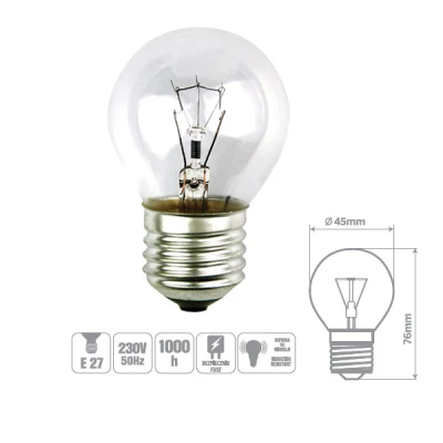 ŻARÓWKA WSTRZĄSOODPORNA FLIS-40CL 40W E27 KULKA PRZEZROCZYSTA