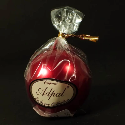 ADPAL-ŚWIECA KULA K-2 FI56 METALIK CZERWONA