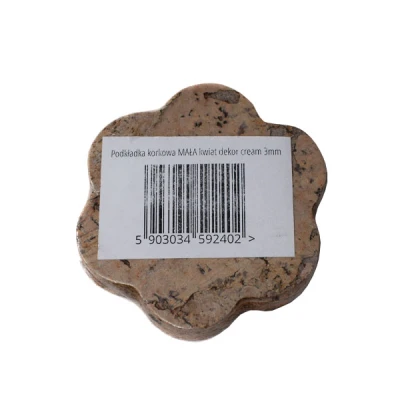 KOR-PODKŁADKA KORKOWA MAŁY KWIAT DEKOR CREAM 3MM  /4/