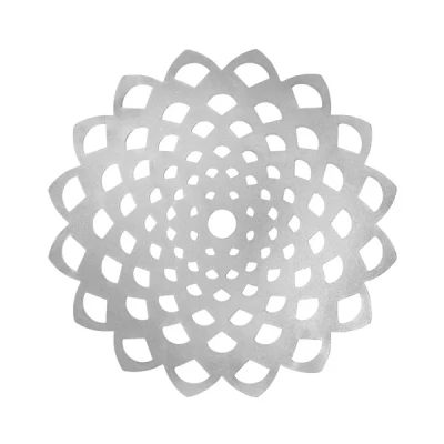 DAJ-MATA STOŁOWA 1SZT. PVC OKRĄGŁA SREBRNA 37090