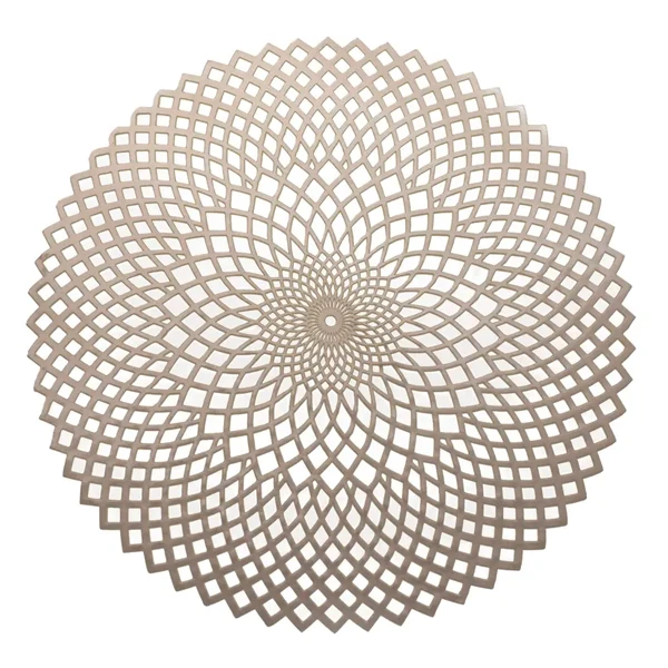 DAJ-MATA STOŁOWA 1SZT. PVC OKRĄGŁA ZŁOTA AŻUR 36430/12/