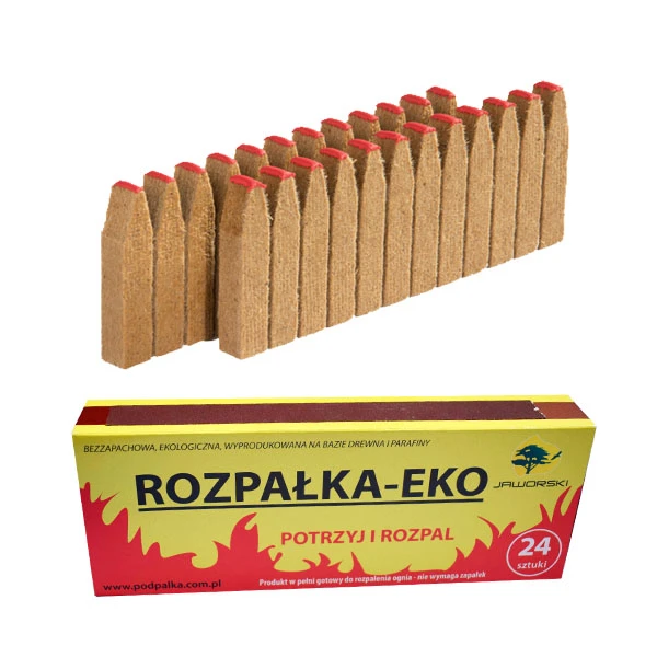 ROZPALACZ - ROZPAŁKA EKO Z POTARKĄ 24 SZT