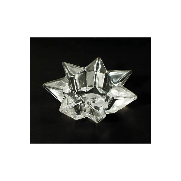 SZ-ŚWIECZNIK SZKLANY GWIAZDA 10*3,5CM LT0452