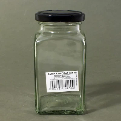 ADU-SŁOIK *KWADRAT* 324ML Z WIECZKIEM (3444)