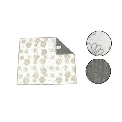 EM-MATA DO SUSZENIA NACZYŃ MIKROFIBRA *KWIAT BRĄZ* DGS065