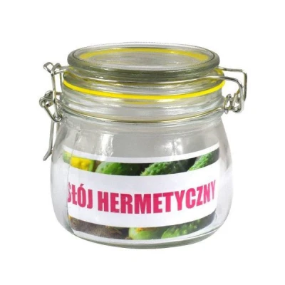 FENIKS-SŁÓJ SZKLANY Z KLIPSEM 11X11CM 0.5L