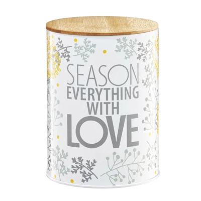 DAJ-PUSZKA Z POKRYWĄ BAMBUSOWĄ 1,2L BIAŁA 29594