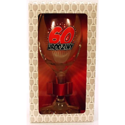 BG-KIELISZEK DO WINA *60 URODZINY* 220ML