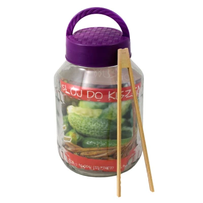 CH-SŁÓJ Z PLASTIKOWĄ POKRYWĄ 2,65L+SZCZYPCE 5180