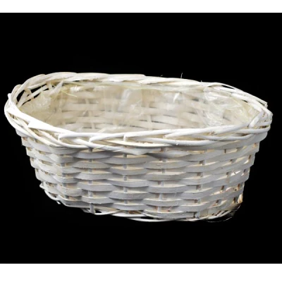 DM-KOSZYK WIKLINOWY OWAL BIAŁY 16935