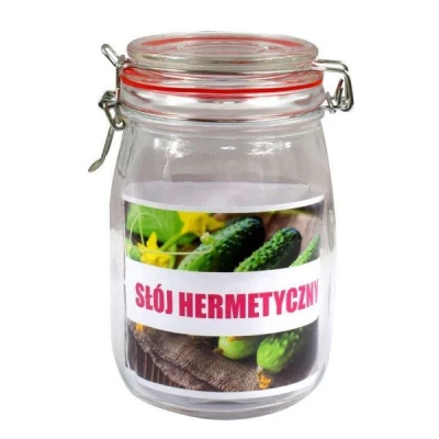 FENIKS-SŁÓJ SZKLANY Z KLIPSEM 11X18CM 1L